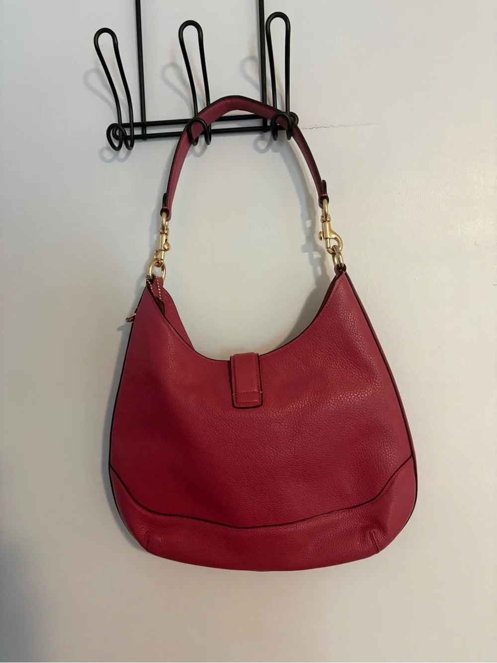 Petal  pink pebble, leather Coach Amber hobo bag